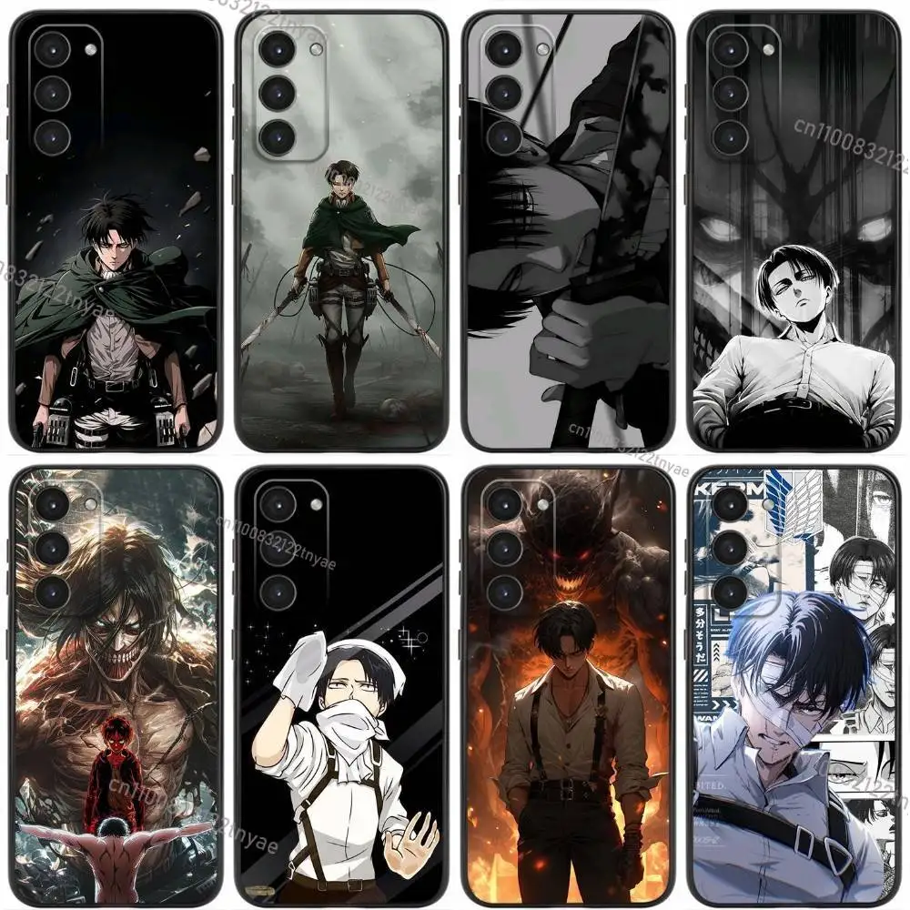 

Levi Ackerman Attack on Titan Phone Case For Samsung Galaxy A20,21s,22,31,32,52,53,72,73,80,91 Soft Liquid Silicone Black Cover