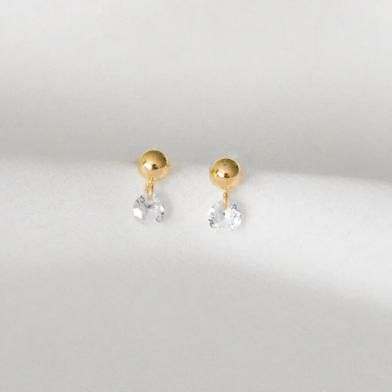 

14K Gold Filled CZ Stud Earrings Tarnish Resistant Jewelry Boho Dainty Earrings Vintage Earrings For Women Waterproof Jewelry