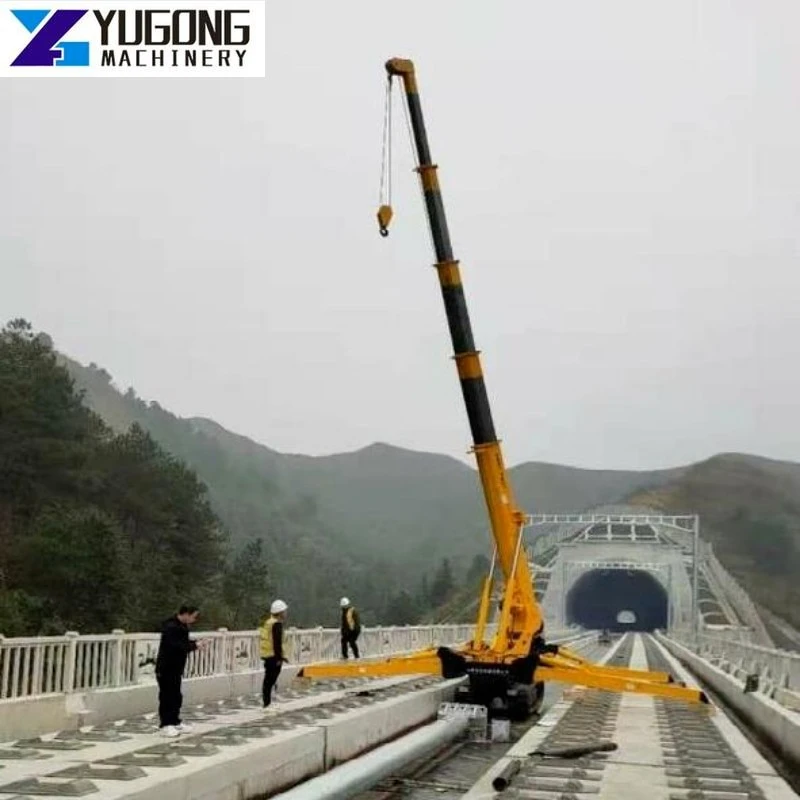 YG 8 Ton Remote Control Self-propelled Mobile Construction Mini Crane Hydraulic Expansion Crawler Spider Crane