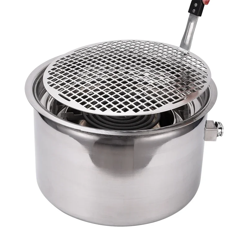 

Japanese electric Grill Restaurant buffet barbecue pot Stainless steel Japanese grill high power 2400w barbecue grill