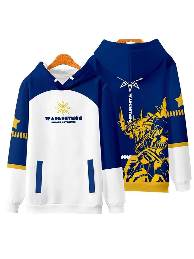 

Зимняя толстовка с капюшоном Digital Monster Devimon Fce, коллаборация с аниме, повседневная верхняя одежда, модная ткань из полиэстера