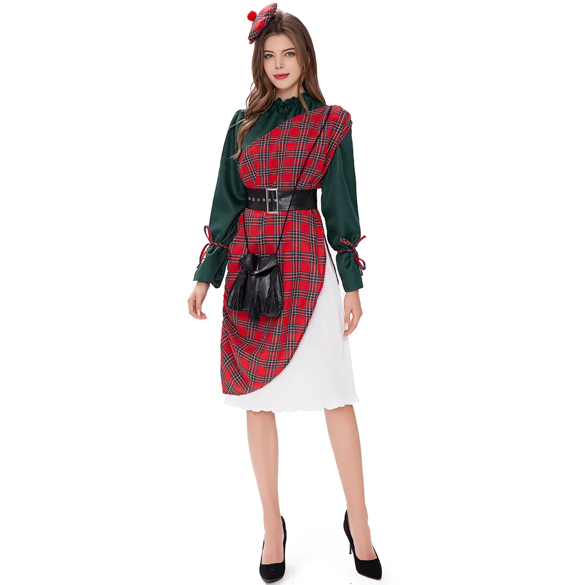 

Women's Strawberry Skirt Halloween Costume Beer Dress Maid Dresses cosplay Scottish Girls