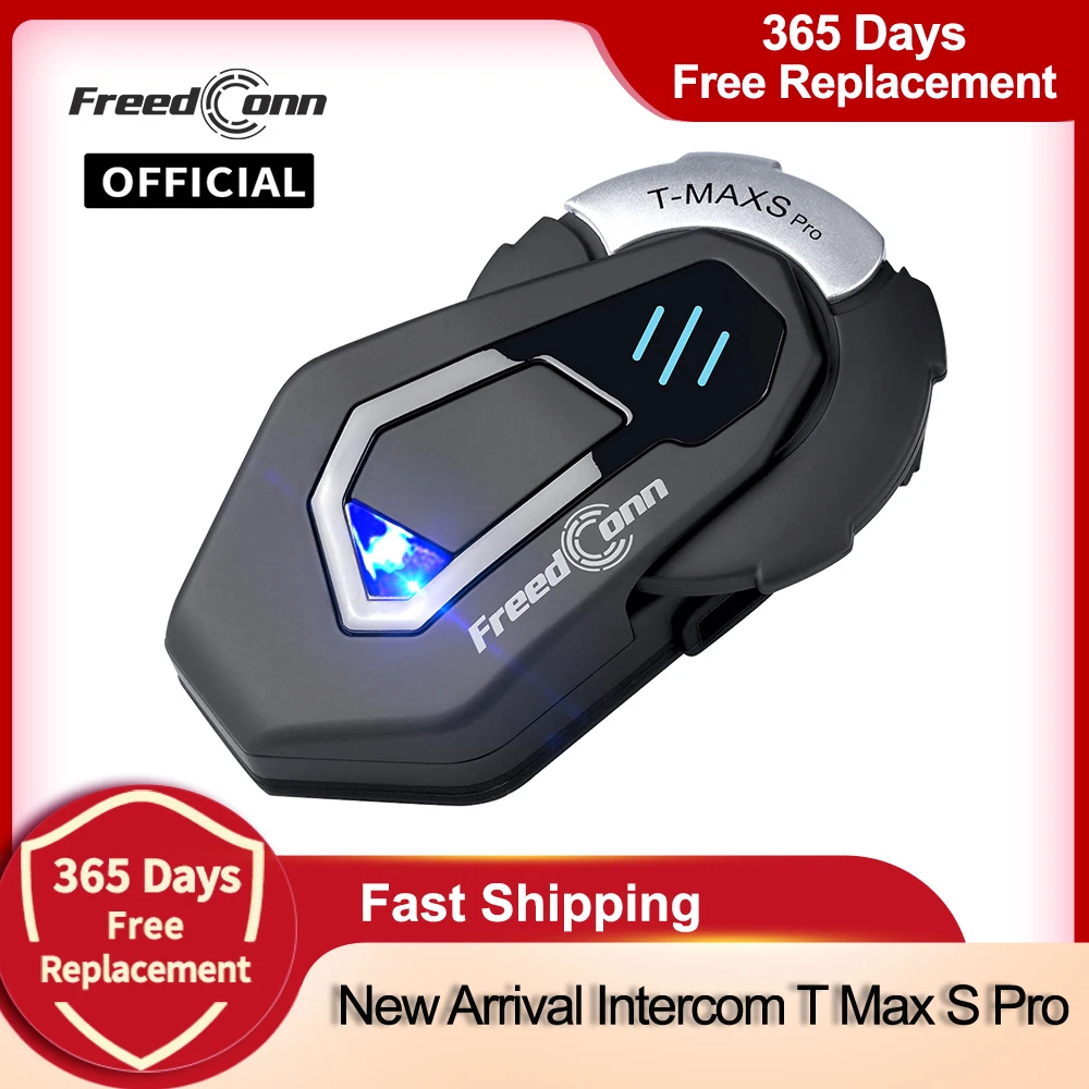 Nieuwe FreedConn Motorhelm Headset Intercom Bluetooth Muziek FM Waterdichte Moto Helm hoofdtelefoon intercumonicators Oortelefoon