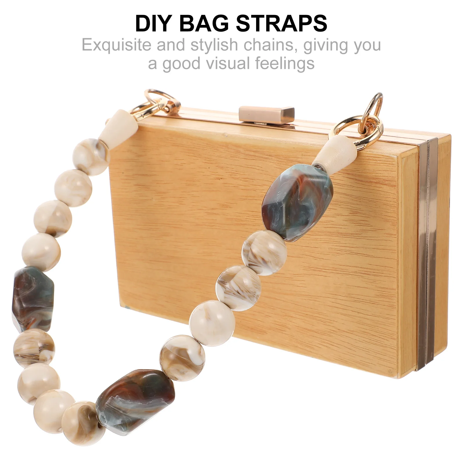 

1Pcs Resin Bag Chain Retro Handbag Replacement Strap Decorative Purse Accessory Vintage Portable Short Chain Resin Bag Strap