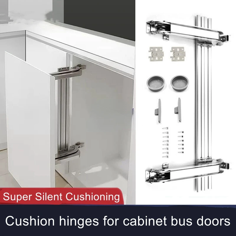 Closet cabinet bus door hinge sliding door folding damping buffer hinge cabinet door hinge corner hardware accessories