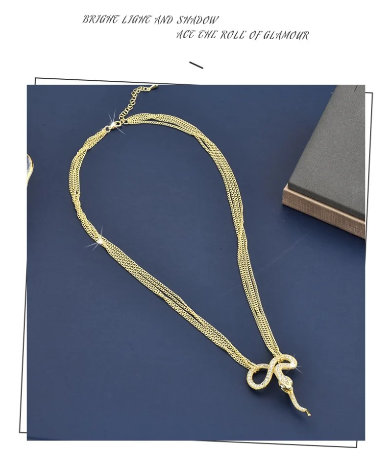 قلادة الثعبان الروحية الجديدة متعددة الطبقات محايدة للجنسين وبسيطة ومتعددة الاستخدامات ومناسبة لكل من الرجال والنساء