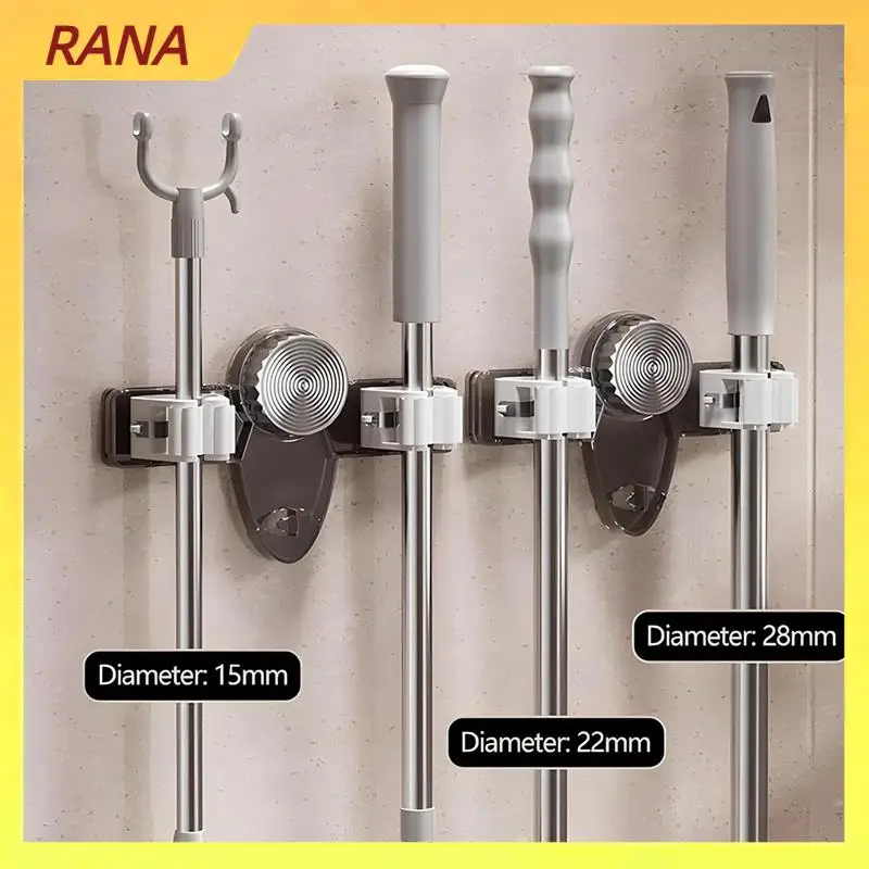 

RANA Broom Holder Mop Hanger, No Punching Required Broom Hanger Organizer For Bathroom, Kitchen, Office(4 Pcs)