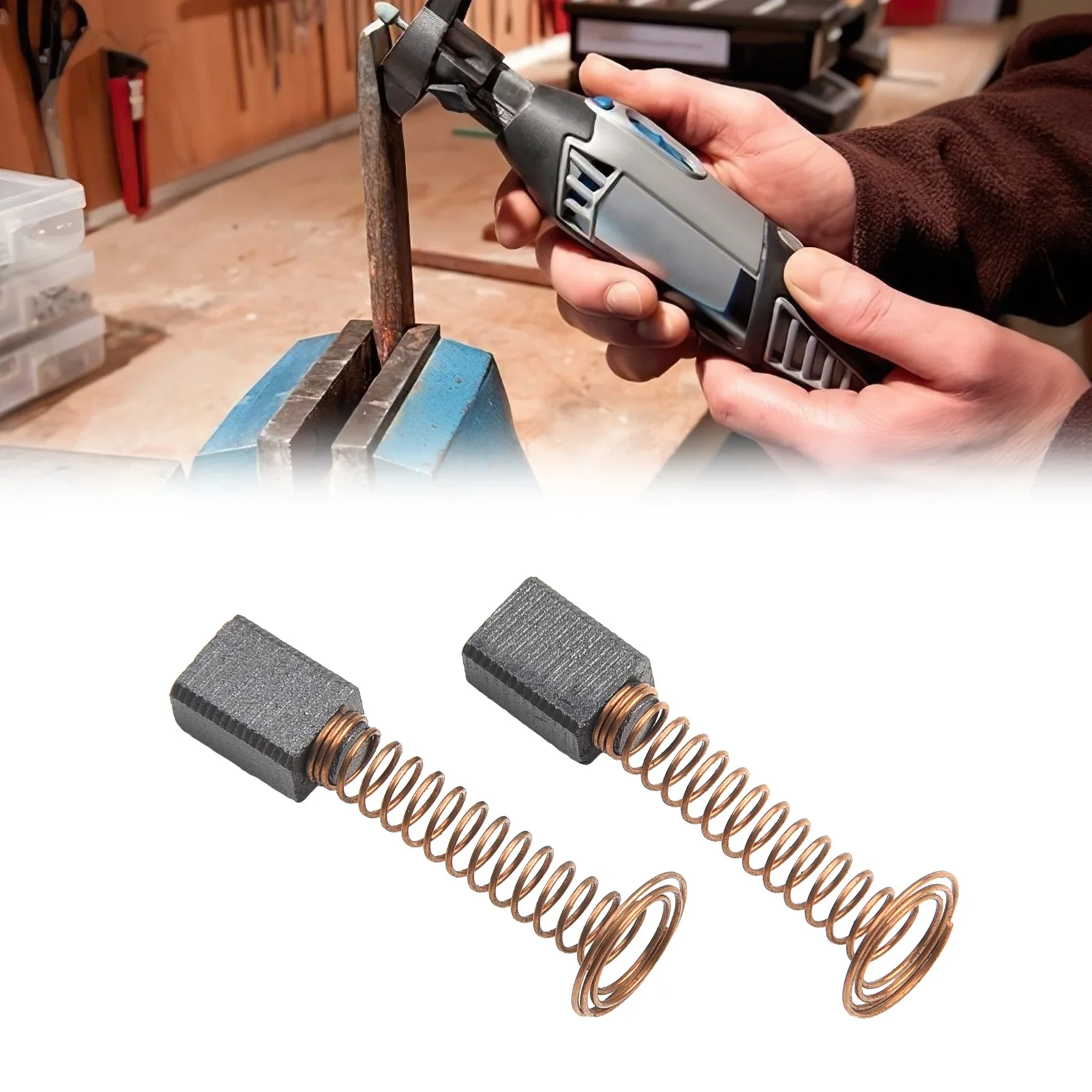 2Pcs Carbon Brush Rotary Tool Replacement Repairing Part 4.8*6.8*8.6mm Power Tool Accessories For D4000 Rotary Tool