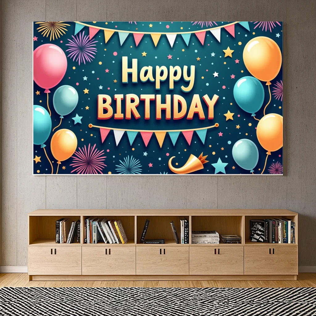 Festive Colors Party Backdrop Photo Prop Banner For Party Celebration Party Gathering