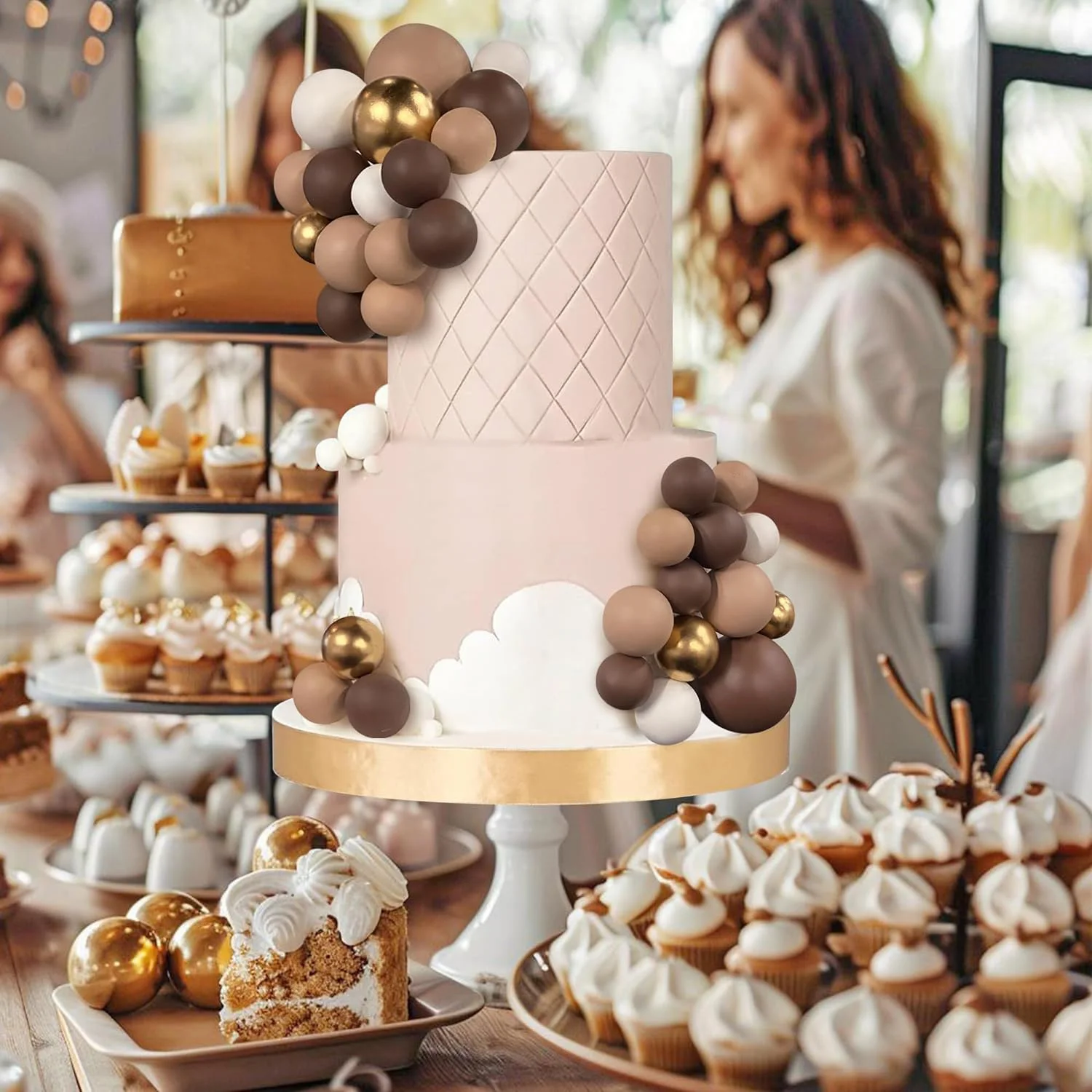 32 Stück Kugel-Kuchen-Picks, bunter kugelförmiger Kuchenaufsatz, Perlenkugeln, Cupcake-Kucheneinsatz-Aufsatz für Geburtstagsparty-Dekorationen – Detail 3