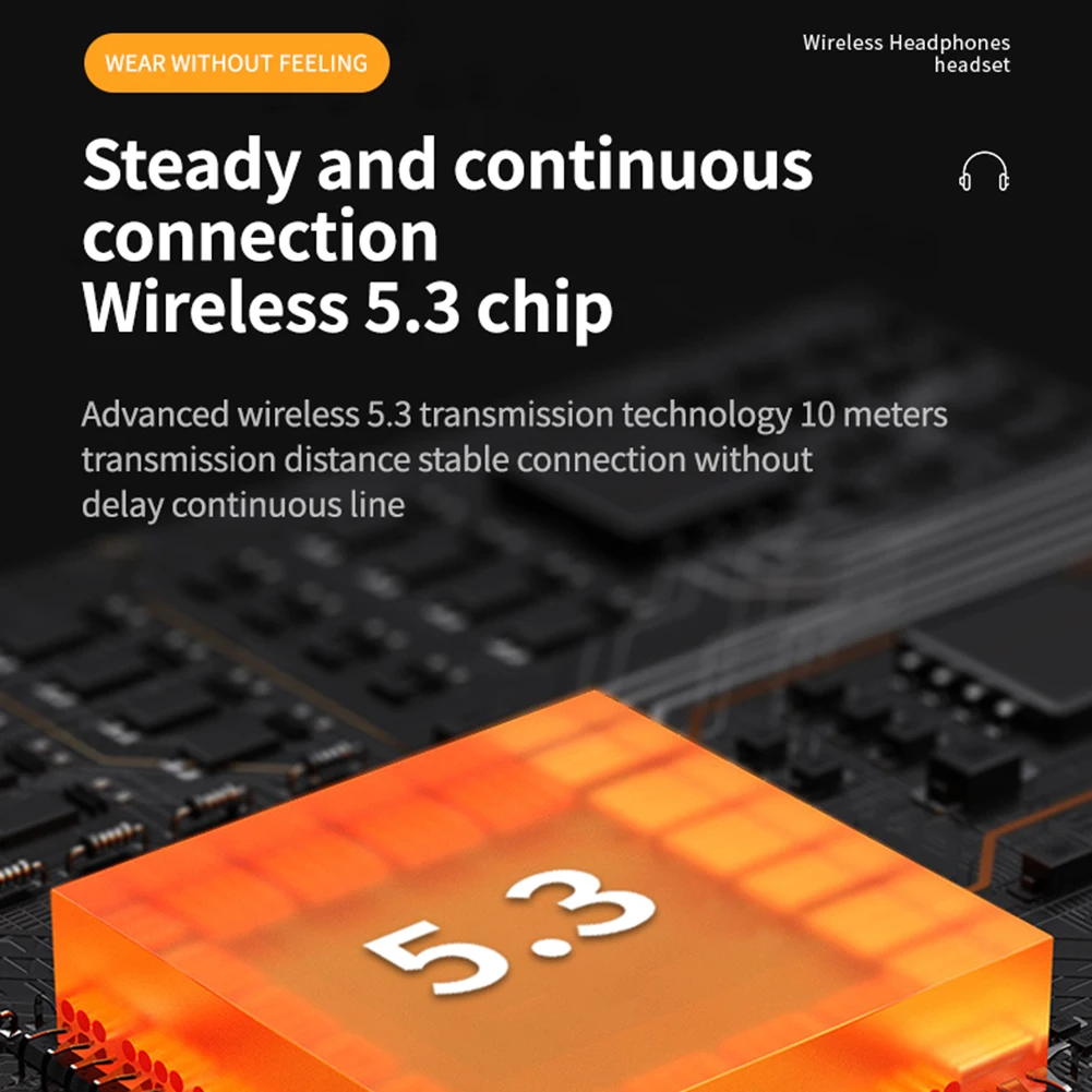 سماعات رأس متوافقة مع بلوتوث ، سماعة أذن مضادة للماء مع حقيبة شحن لاسلكية ، شاشة عرض LED للرياضة والجري والتمارين