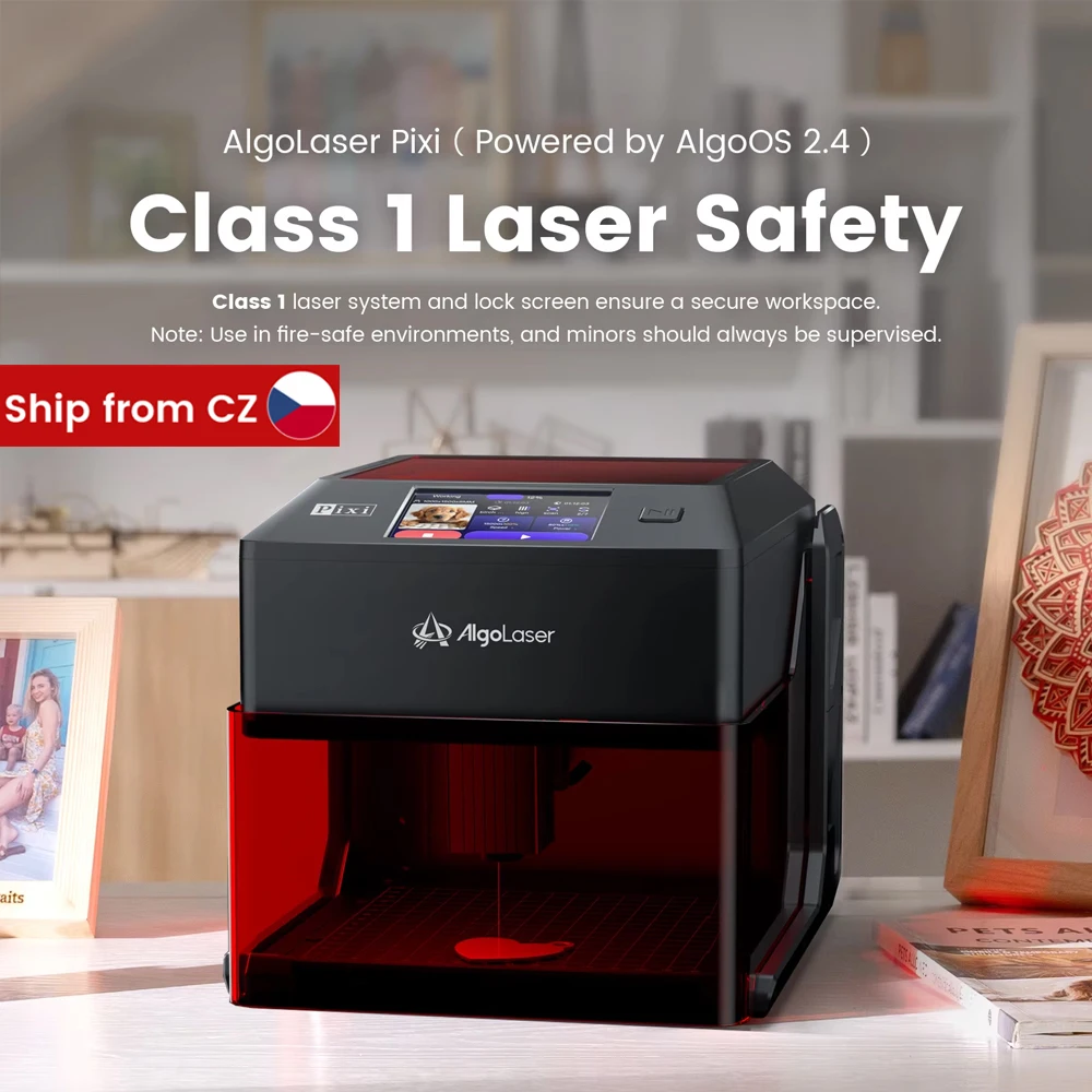 AlgoLaser PIXI 5W Portable Laser Engraver for Boyfriend Husband Christmas Gifts, DIY Personalized Gift Making on Wood Leather Glass