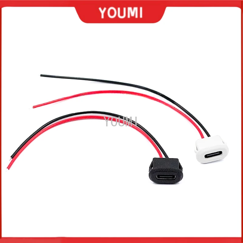 5/10Pcs USB Type C Connector Jack Female Type-C with Card Buckle 3A High Current Fast Charging Jack Port USB-C Charger Plug