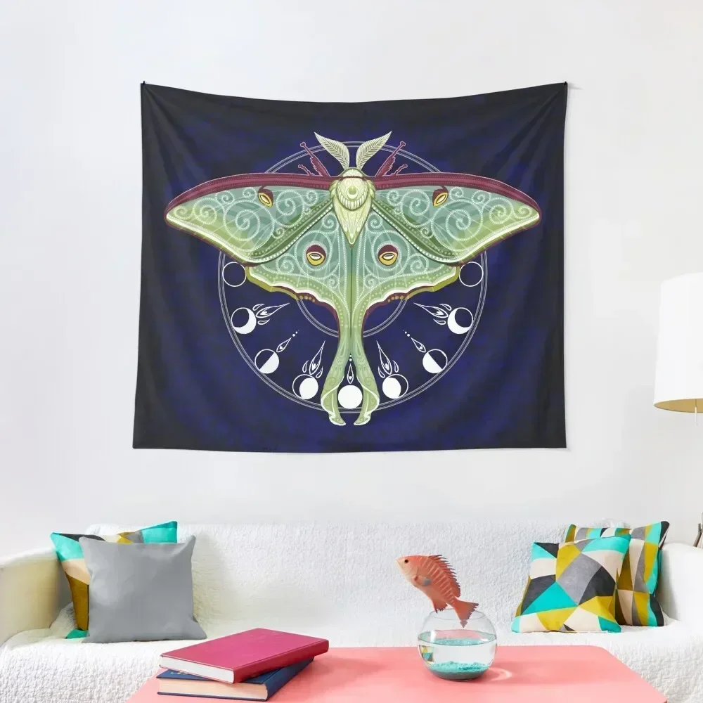 

Tribal Luna Moth Mandala Tapestry Tapete For The Wall Room Decor Wall Hanging Tapestry