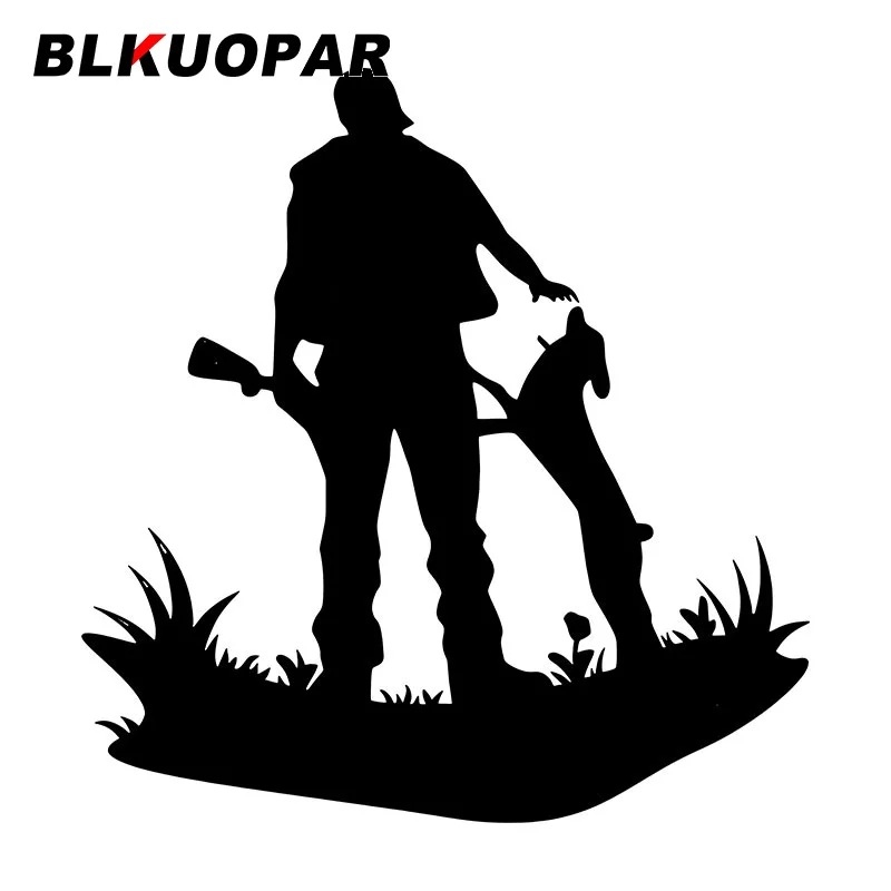 

BLKUOPAR Hunters Play With Their Hands And Dogs Car Stickers Animal Vinyl Decals Vivid And Lovely Graphics Motorcycle VAN Lable