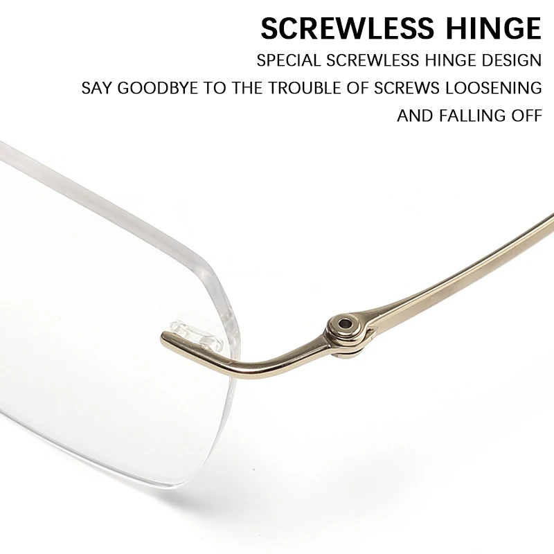 Rimless Ultralight Pure Titanium Glasses Frames Men Eyeglasses Fashion Frameless Women's Eyepieces Luxury Glasses Frame Eyewear