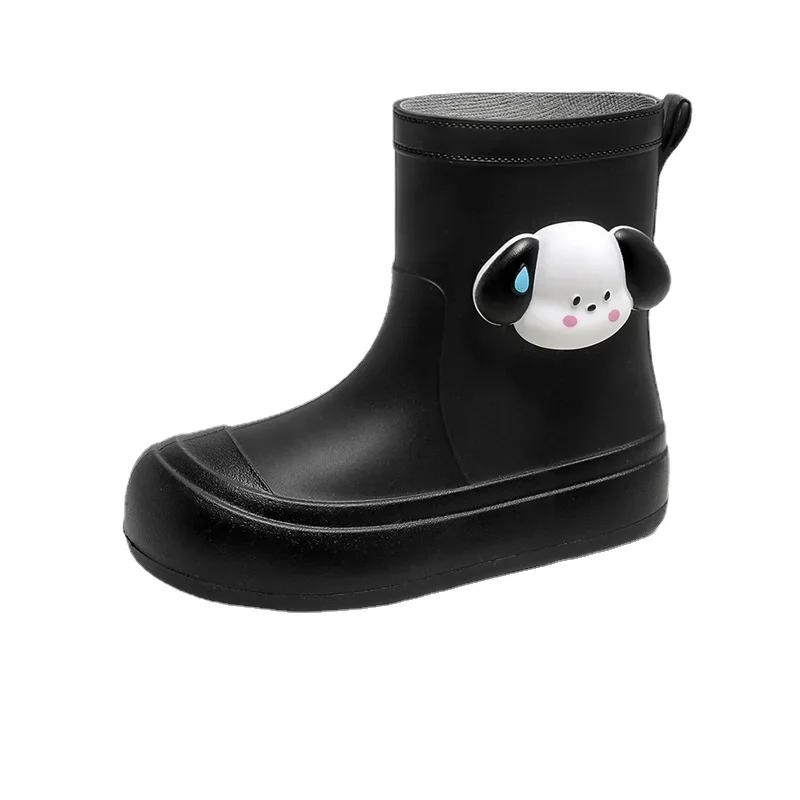 

New Women Fashion Mid-calf Cartoon Rain Boots Waterproof Non-slip Rainboots Female Outdoor Wellies Boots Cute Water Shoes