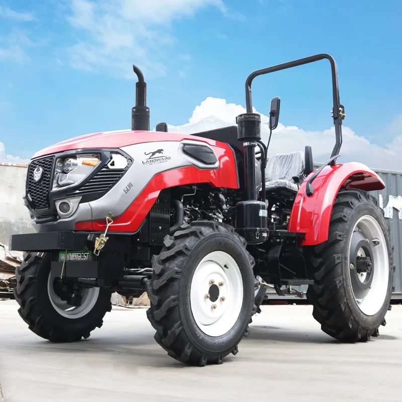 Tracteur personnalisé 4x4, mini tracteurs de machines agricoles 4wd pour l'agriculture, moteurs multifonctionnels 90HP, prix