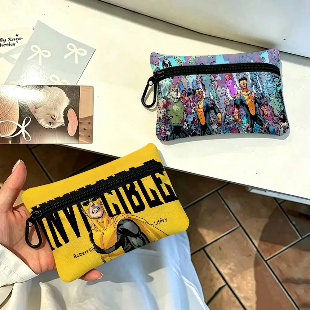I-Invincible Wear-resistant Oxford Cloth Coin Purse Portable Backpack Hanging Card Storage Bag