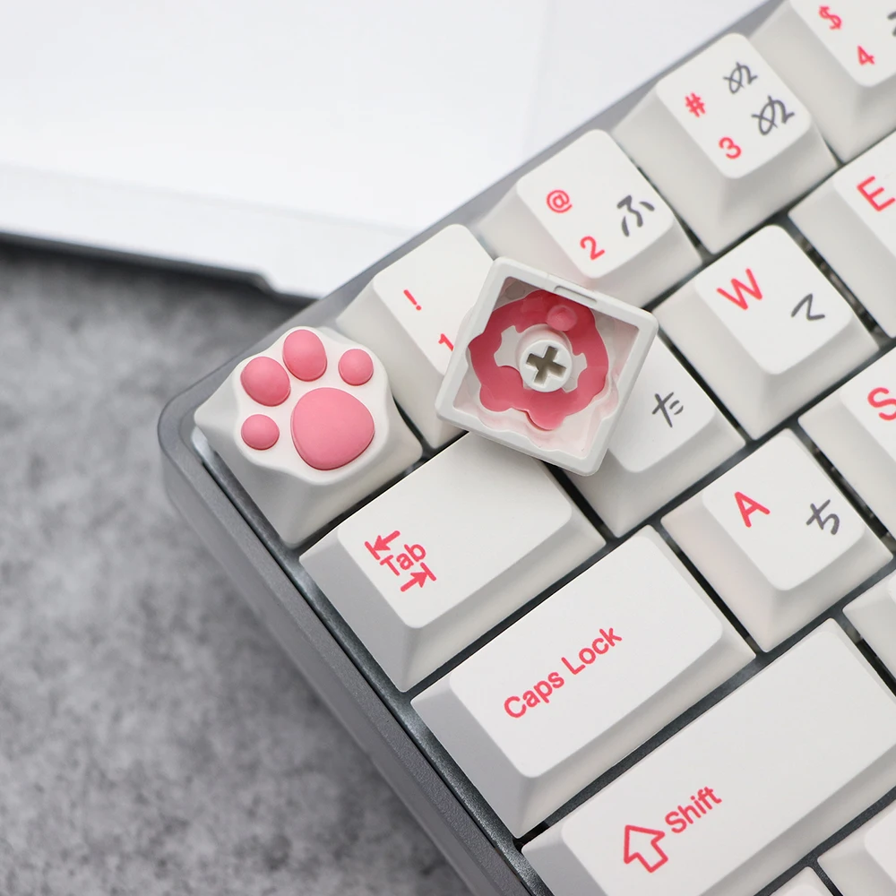 Cat Paw Keycap For Mechanical Gaming Keyboard PBT Custom Key Cap For Cherry Mx Switches Gk61 NJ80 GMMK PRO For PC Custom Keycaps