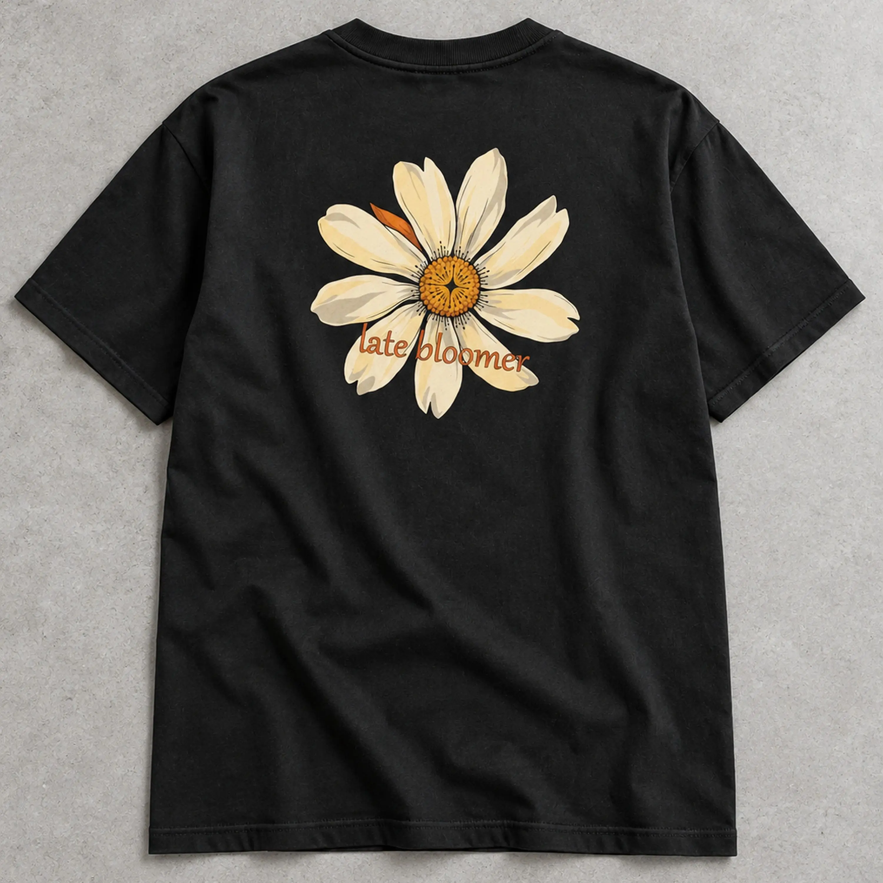 Paper-Cut Night Daisy Graphic T-Shirt