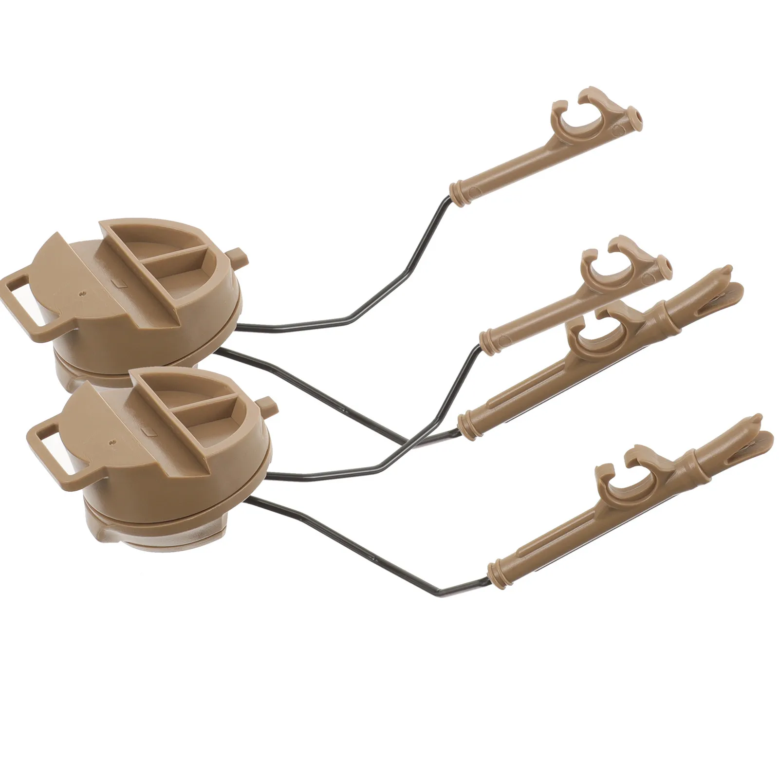 1Pair Multifunctional Rail Headphone Holder Adapter Desktop Suspended Rack Outdoor Use Portable Headphone Storage