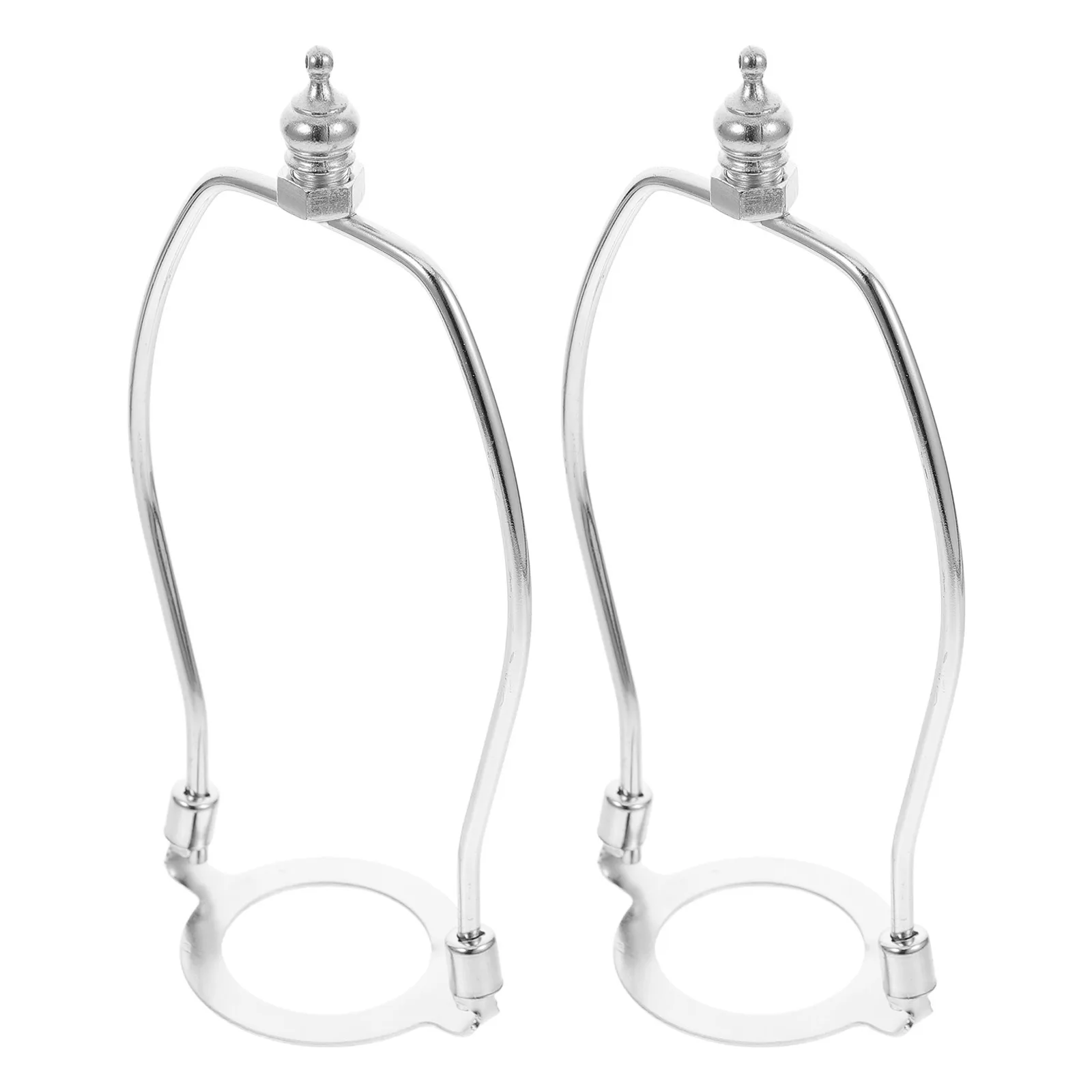 

2Pcs Lamp Harp Kit with Finial Stylish Bracket for DIY Lamp Repair Compatible E27 Holder Easy Setup