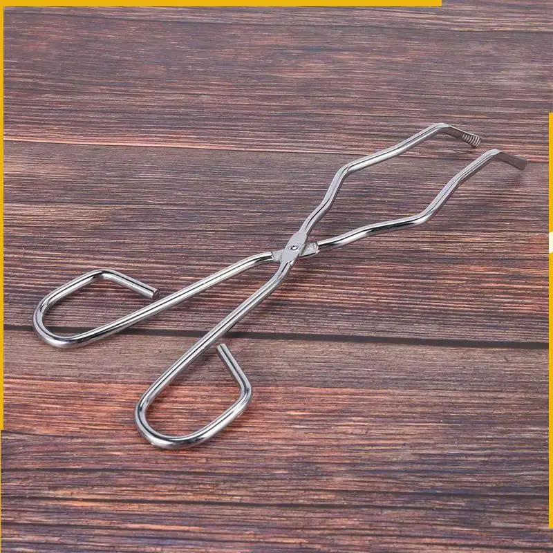 

A92P 6X Crucible Tongs Melting Dish Stainless Plier Holder Handle For Melting Pouring Casting Chemical Instruments 23Cm