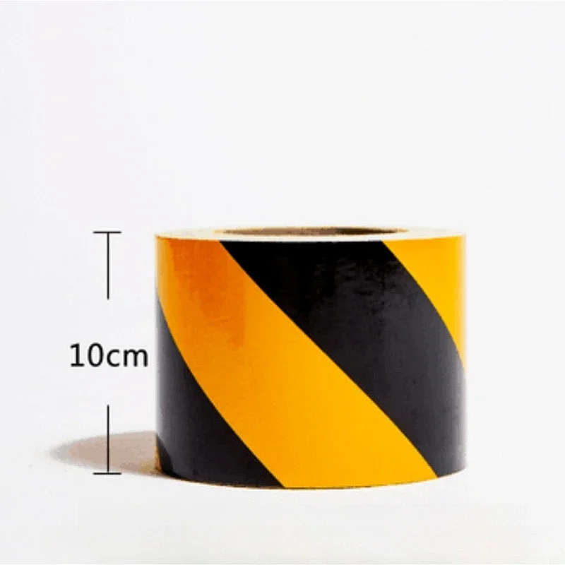 5cm/10cm Reflective Warning Tape Black and Yellow Diagonal Reflective Tape Traffic Sign Ground Reflective Tape Safety Stickers
