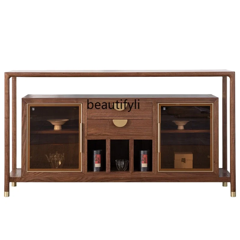 

DY Chinese Style Solid Wood Porch Dining Hall Tea Locker Hotel Club Curio Cabinet storage cabinet furniture