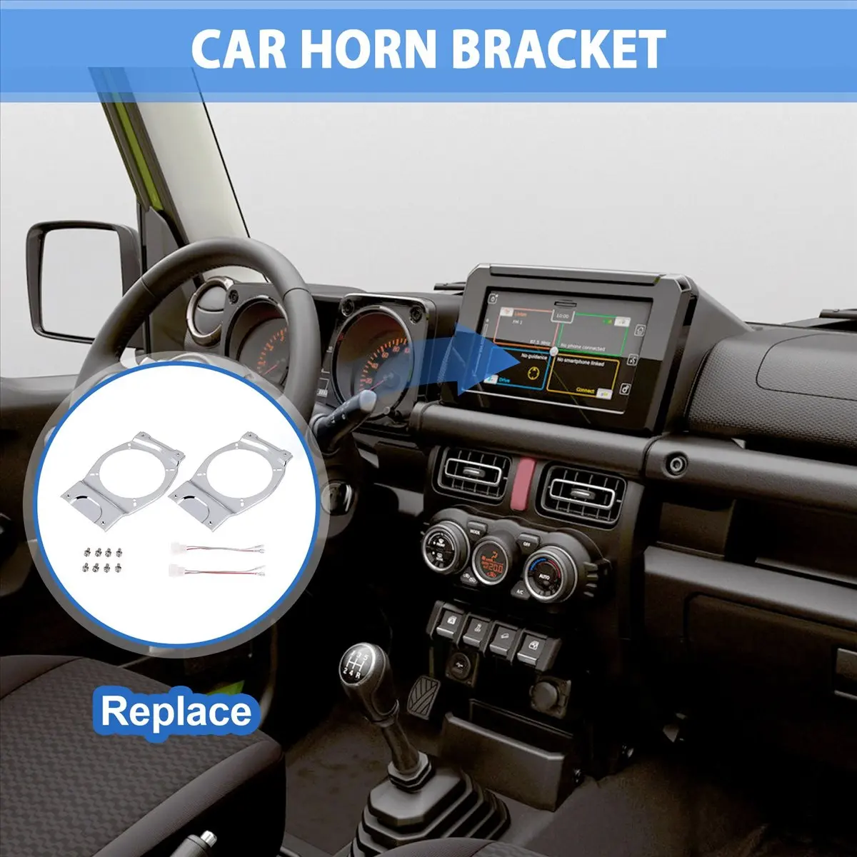 #92Y (picture color)5 Inch Speaker Bracket Kit for Suzuki Jimny 2019 with Wire Harness,Automotive Parts & Accessories