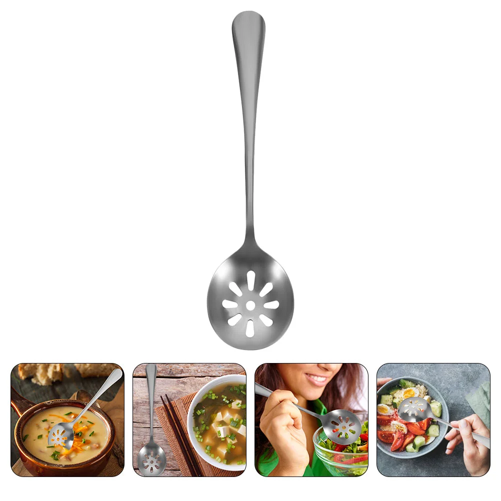 

Stainless Steel Spoon Cutlery Dinner Slotted Spoons Utensils Appliance Household Serving Kitchen Daily Reusable