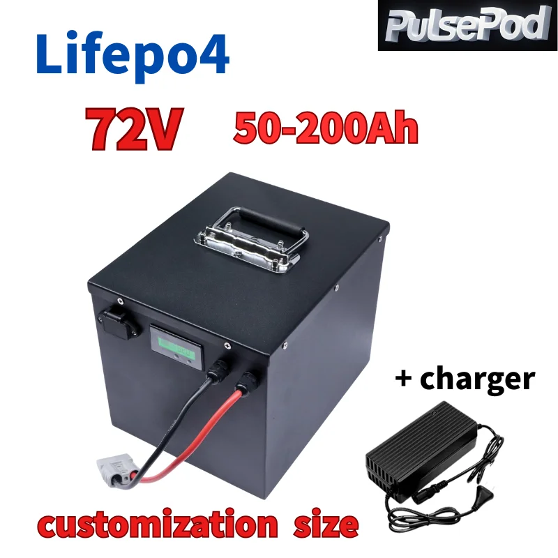 

Lifepo4 72V 50Ah 60Ah 70Ah 80Ah 100Ah 150Ah 180Ah 200Ah Lithium Battery for Scooter Motorcycle Tricycle Electric Four-Wheels Car