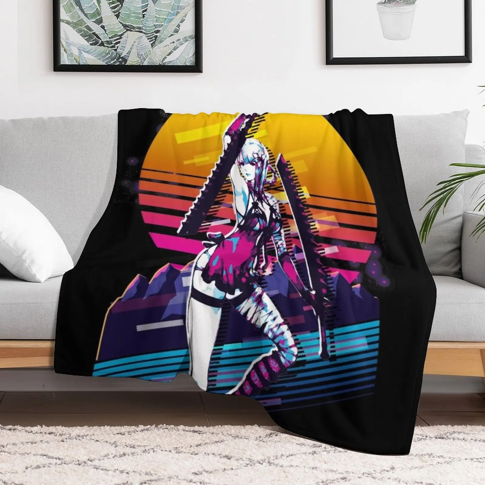 NieR Replicant - Kaine *80s retro* Throw Blanket Flannel christmas decoration Decorative Sofa Blankets