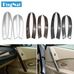 2/4PCS Car Interior Front Rear Door Left Right Grip Handle Trim Cover For BMW 5 Series M5 E60 E61 2004 2005 2006