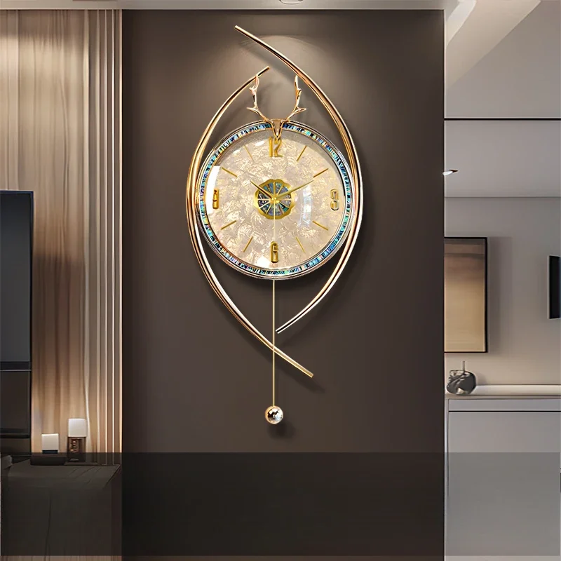 Luxury Living Room Wall Clock Unique Design Gold Home Bedroom Clock Digital Aesthetics Orologio Da Parete Wall Decoration