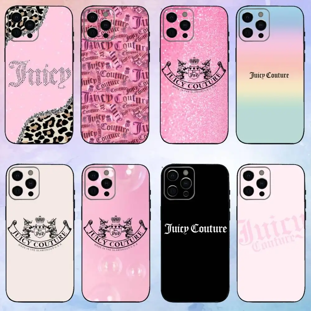 

J-Juicy C-coutures Phone Case For iPhone17,16,15,14,13,12,11 Plus,Pro Max Soft Black Cover