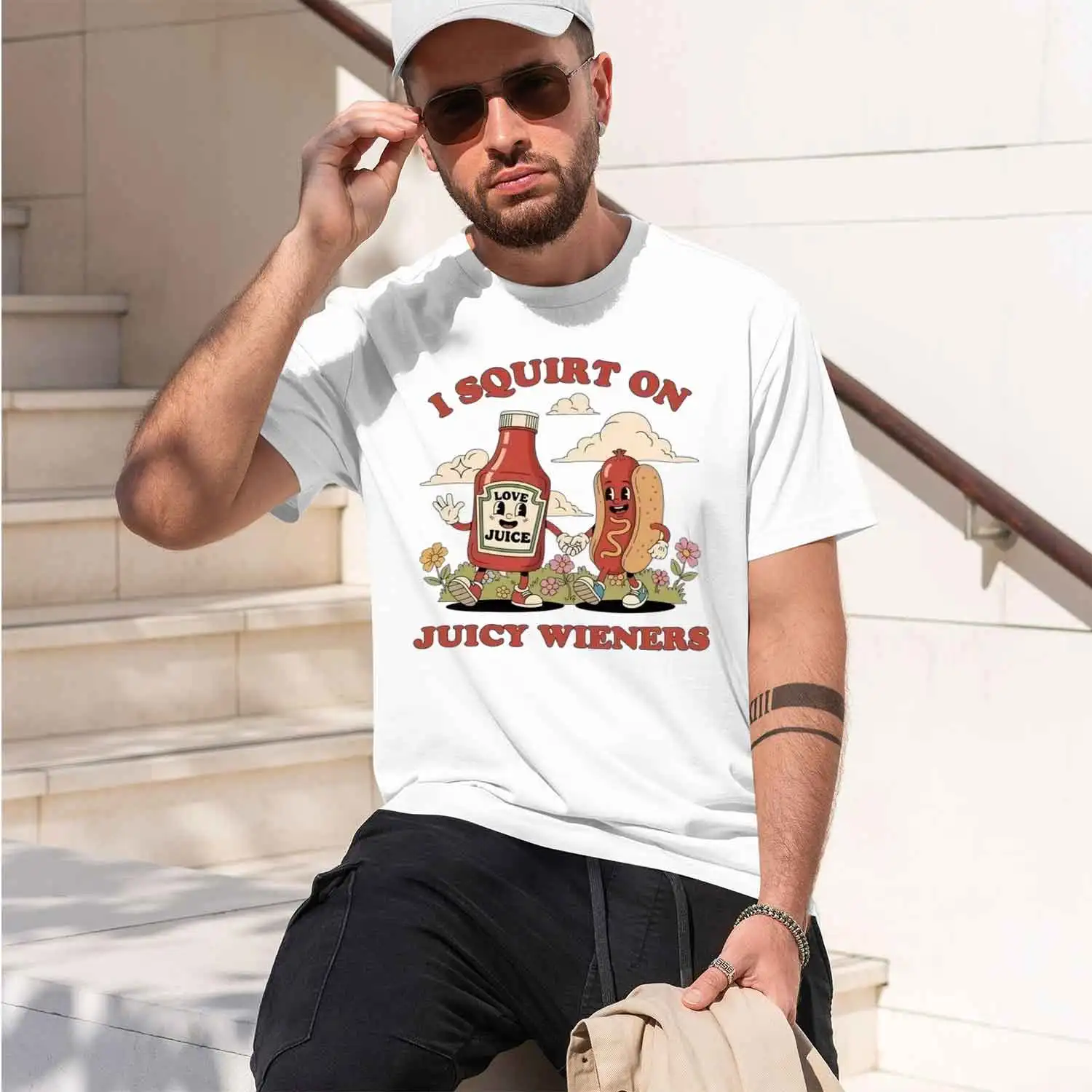 2026 Summer New I Squirt on Wieners Graph T Shirt Funny Coon Print T Shirts Women Adult Humor Casl Women Clothing 2026 New Model