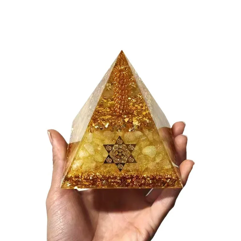 Cross-Border Source Amazon Crystal Pyramid Crystal Gravel Epoxy Resin Home Desktop Handmade Ornament Gift