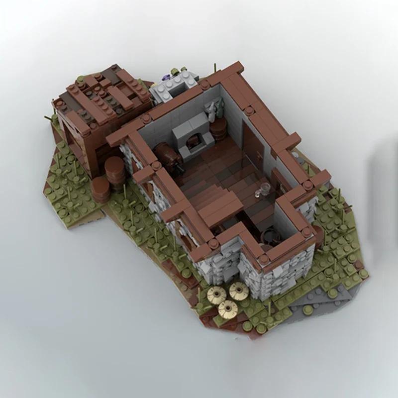 2242 pezzi MOC Modularità personalizzata Casa medievale Architettura Castello Blocchi di costruzione Mattoni di montaggio Giocattolo Regalo di compleanno