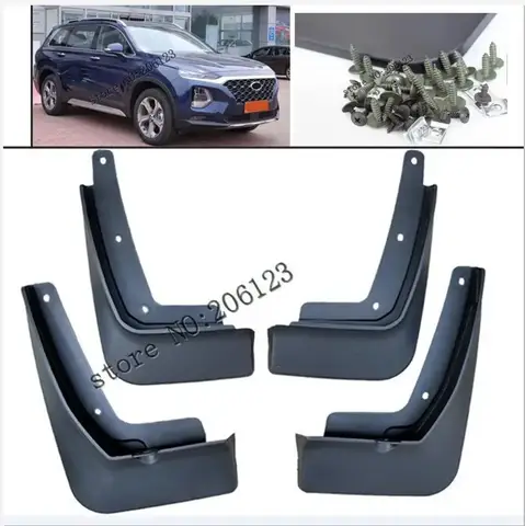 현대 산타페 DM XL 2019 2020 Maxcruz Mudflaps 스플래시 가드 머드 가드 전면 후면 2014 2015 2016 2017 용 자동차 머드 플랩