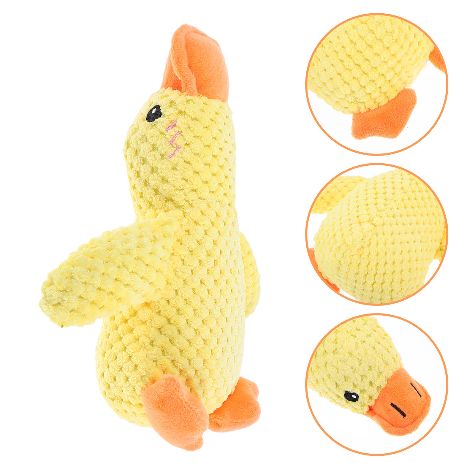 

2Pcs Realistic Yellow Chew Squeaky Sound Small Dog Exercise Fun Interactive Play Animal Sounds Puppy Chew