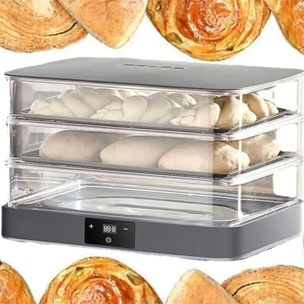 

40-Liter Electric Bread Maker with Removable Dough Hook and Warming Feature