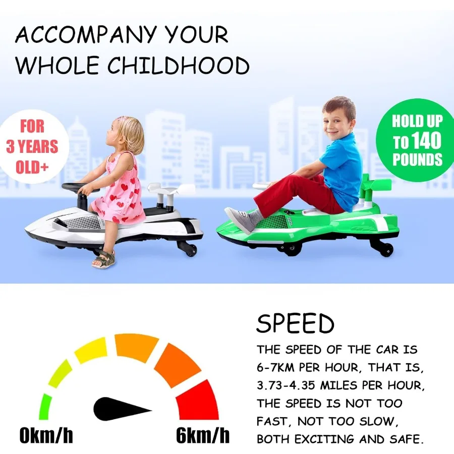 سيارة متذبذبة كهربائية 12 فولت على لعبة سيارة متأرجحة مع دواسة للأعمار من 3 سنوات فما فوق هدايا عيد ميلاد للبنين والبنات مضادة للانقلاب