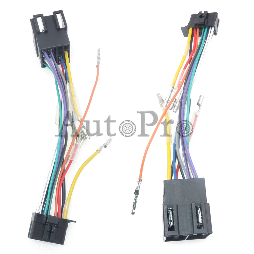 Prolunga Cablaggio ISO 16 Tracce 8+6 Pin Per Autoradio – Connettori Maschio/Femmina, 13 Cm, AERZETIX