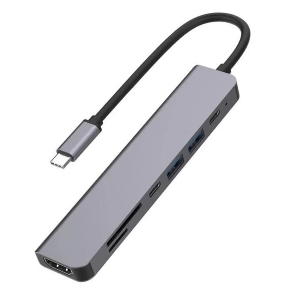 

Переходник с Type C на 4K HDMI-совместимый с USB C 3,0 2,0 SD TF-карта док-станция для Macbook Surface Pro Samsung S21 Dex Xiaomi 10 TV