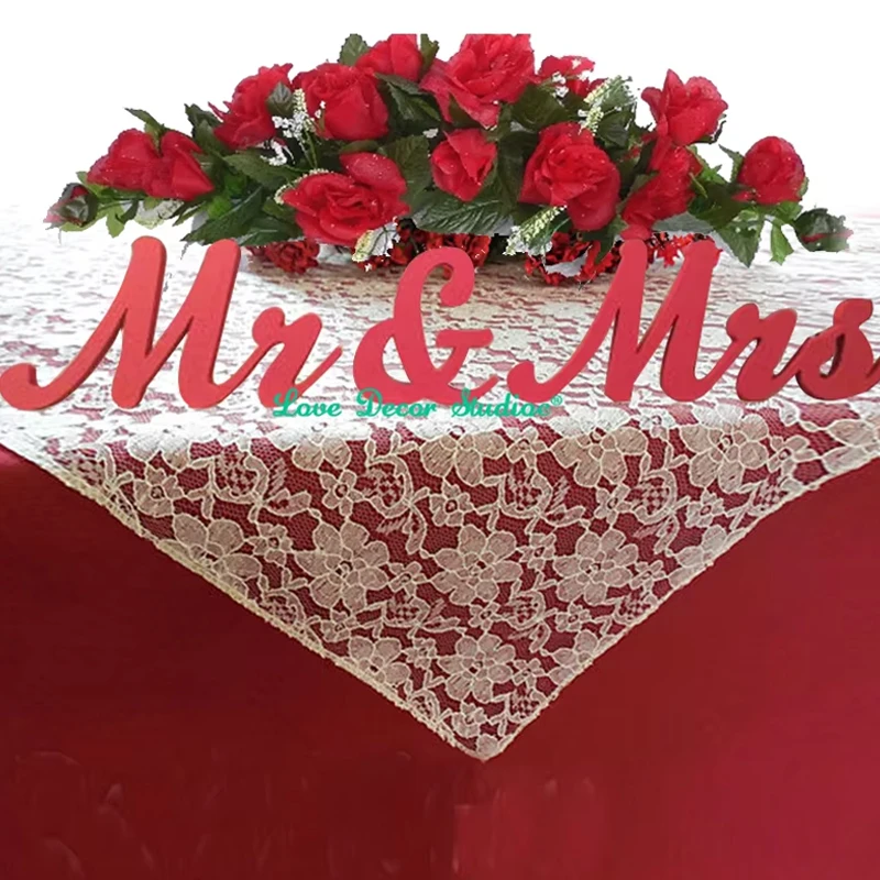 

Custom Red Wedding Letters, Mr and Mrs Sign, New Script, Big Size, Free Standing