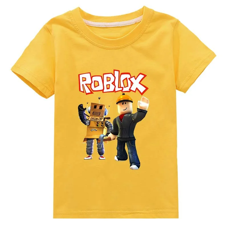 Roblox-تي شيرت بأكمام قصيرة للأطفال ، مريح ، كاجوال ، بسيط ، موضة الموضة ، ملابس للفتيان والفتيات ، صيف ، جديد ،