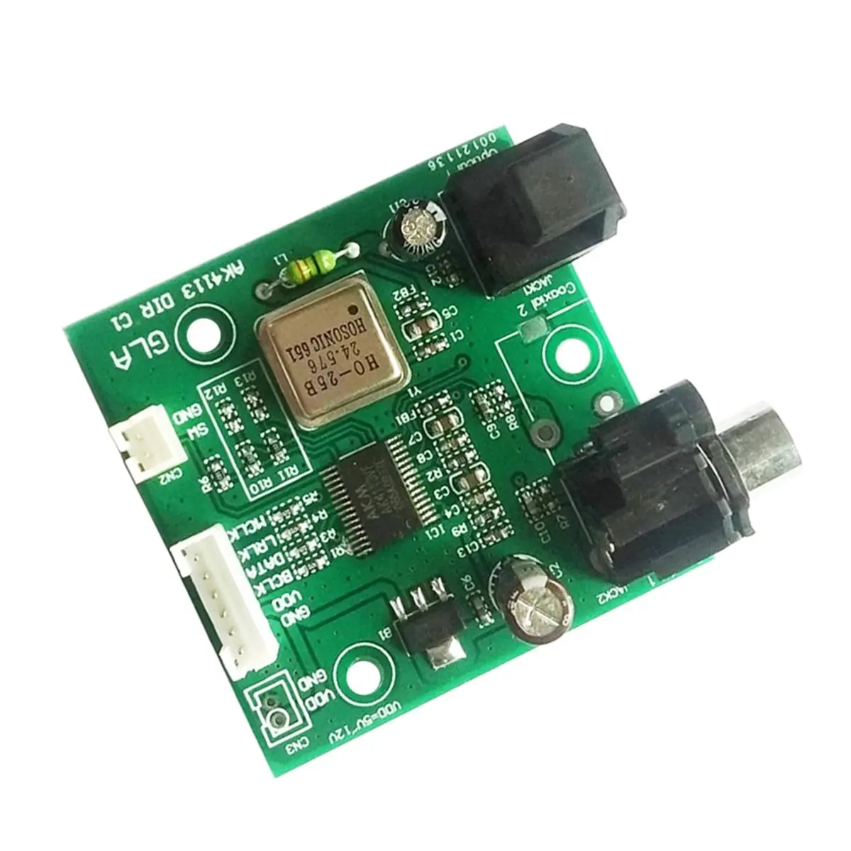 

Плата аудиоприемника N94R SPDIF с коаксиальным и оптическим входом AK4113, выход I2S, частота дискретизации 32-192 кГц для ЦАП