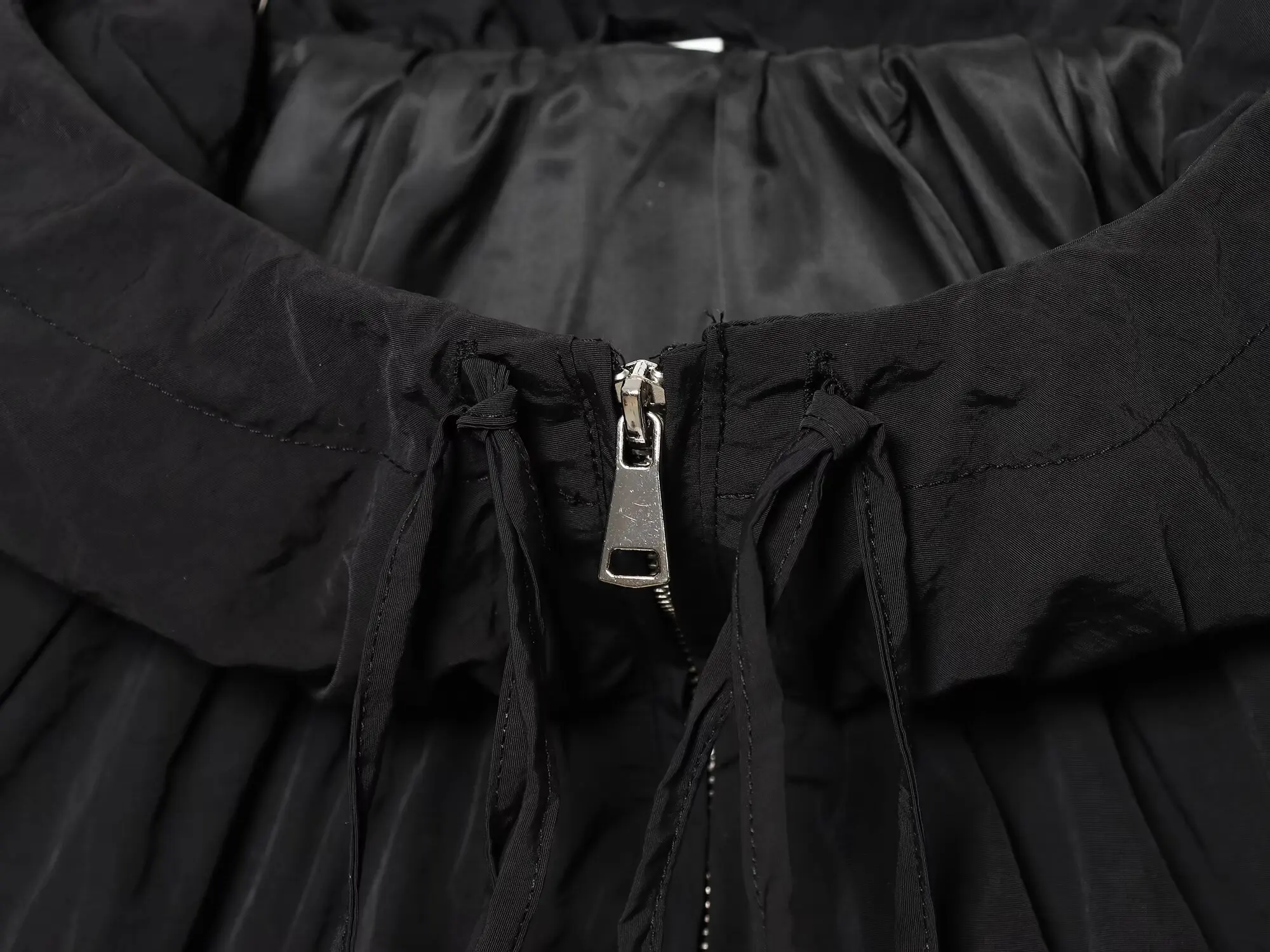 TFMLN Modische Damen-Kapuzenjacke mit Reißverschluss, lässig, Oversize, langärmlig, mit Kordelzug, geraffte Mäntel, Frühling, neu, Schnürmäntel für Damen – Detail 20